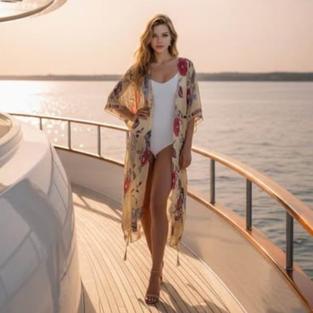 FLORAL KIMONO - Picture 1 of 5